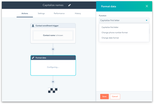 Datan siivous ja jalostusautomaatio HubSpot operations