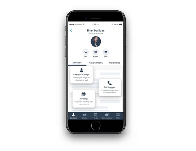 Mobiilisovellus HubSpot CRM